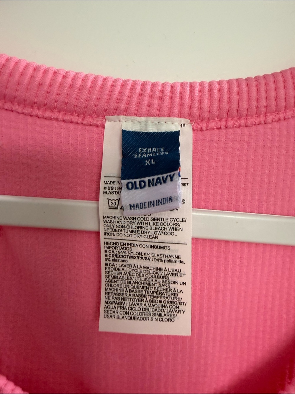 Old Navy Pink Ribbed Tank Top - Picture 2 of 2